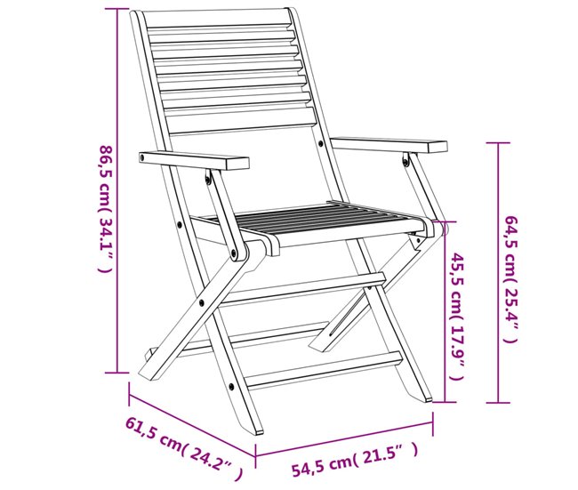Silla De Jardín Marron