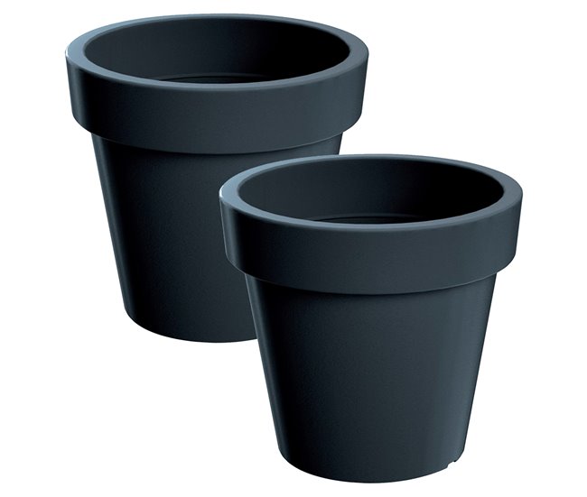 2x Maceta de plastico Lofly Antracita