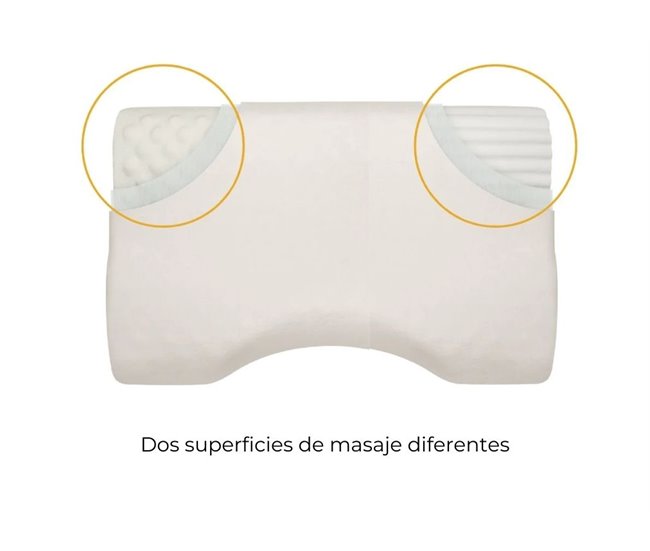 Almohada Anti-Ronquidos y Funda de Satín Extra Blanco