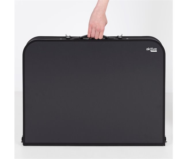 Aktive Mesa plegable camping ajustable en altura y antideslizante Negro