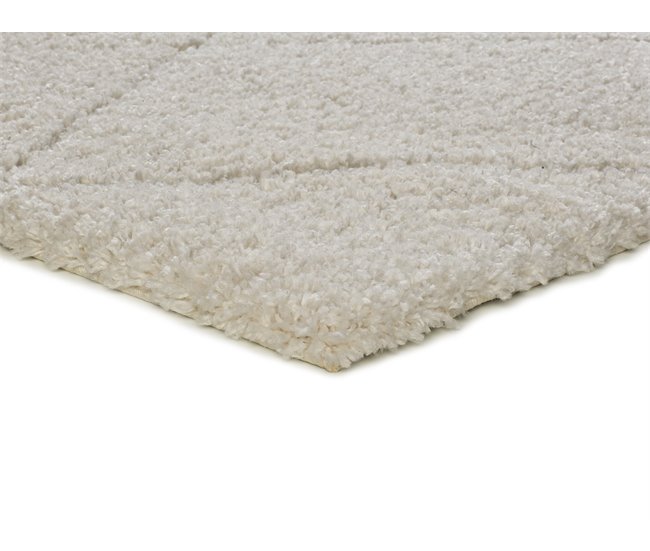 Alfombra de estilo escandinavo ATESA - ATTICGO 60x120 Blanco