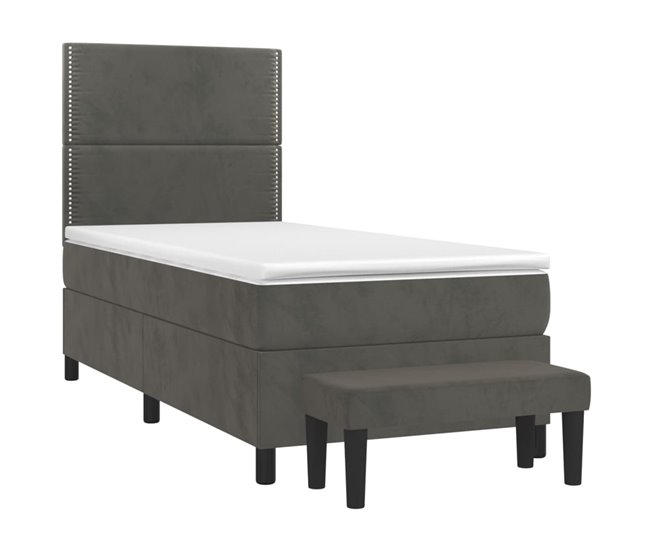 Cama box spring 100x200 Azul