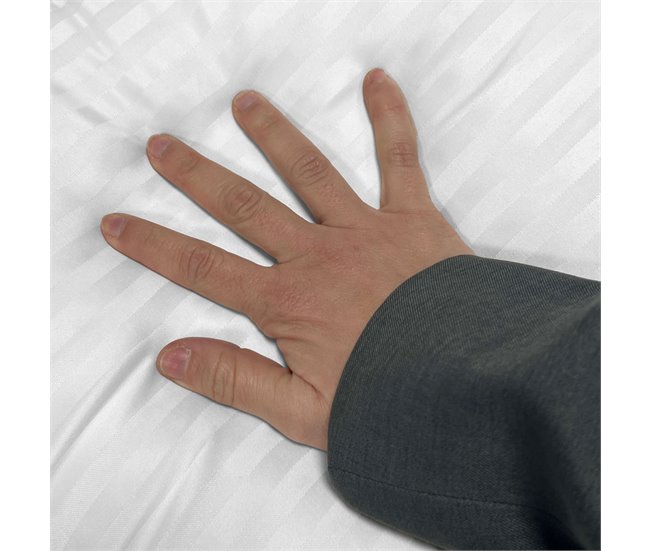 Almohada de Látex Perforada con Funda 150x35 Blanco
