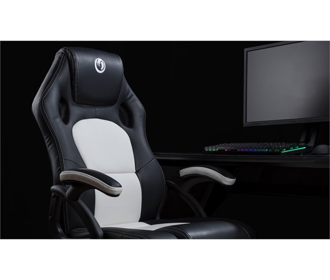 Silla de gaming MILLENNIAL Blanco/ Negro