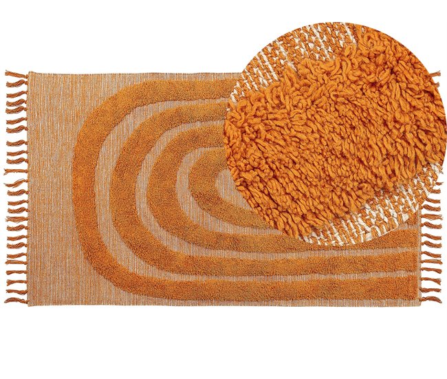 Beliani Alfombra de pelo corto HAKKARI 80x150 Beige