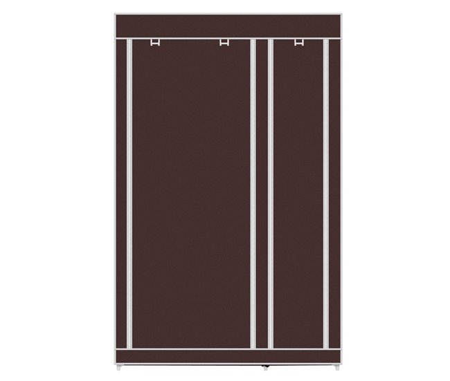 Armario Vestidor de Tela Con Puertas de Cremallera Nyana Home Marron