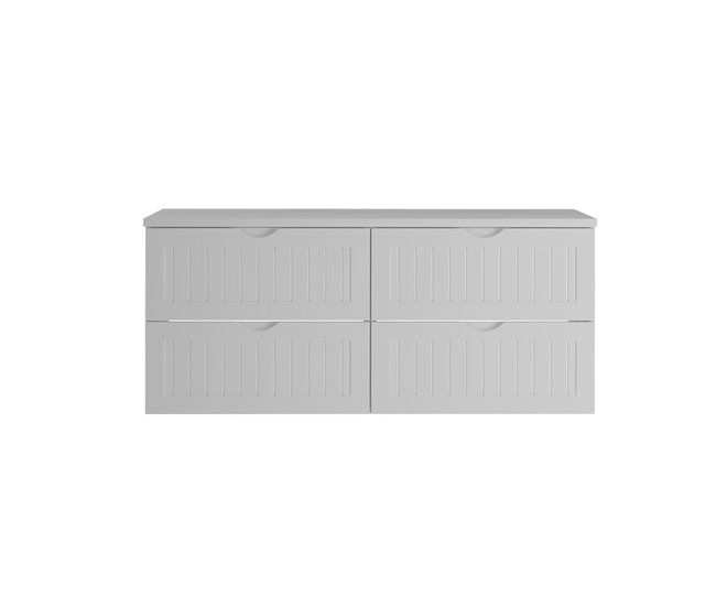 Mueble bajo lavabo encimera Soline 120 Blanco
