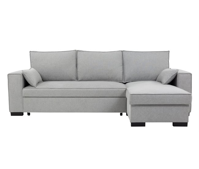 Chaise longue con cama MARLON reversible 3 plazas gris Gris