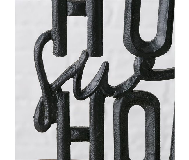 Figura decorativa HOME SWEET HOME marca BOLTZE Negro/ Madera