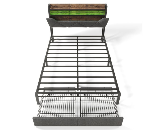 Camas de matrimonio 161x217 Gris