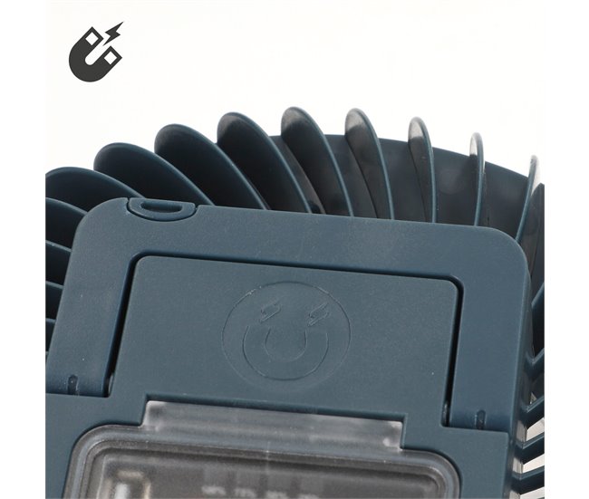 Aktive lámpara LED portátil recargable con ventilador y cargador USB Blanco