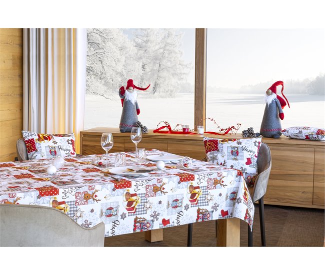 MANTEL DE NAVIDAD NAIVE Blanco