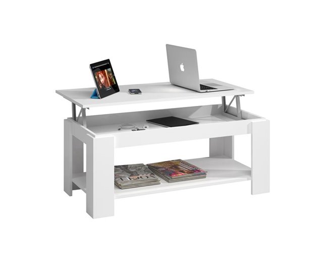 Mesa de centro elevable Ambit 100x50 Blanco