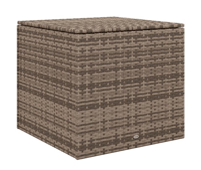Baúl de Exterior Acero, PE Outsunny Marron