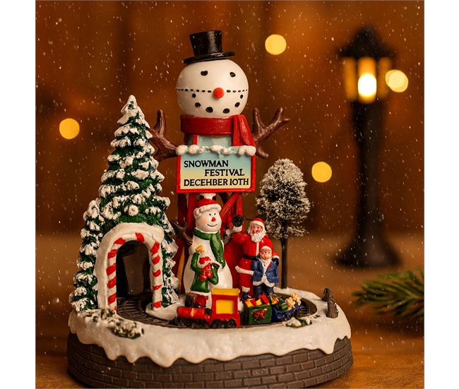 Escena de Navidad decorativa con movimiento y 10 LED Multicolor