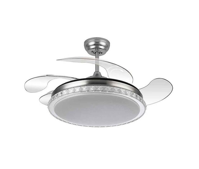 Ventilador De Techo Metal Serie Biliku Niquel