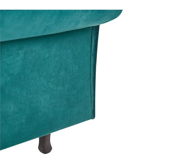 Beliani Chaise longue izquierdo Terciopelo LATTES Negro