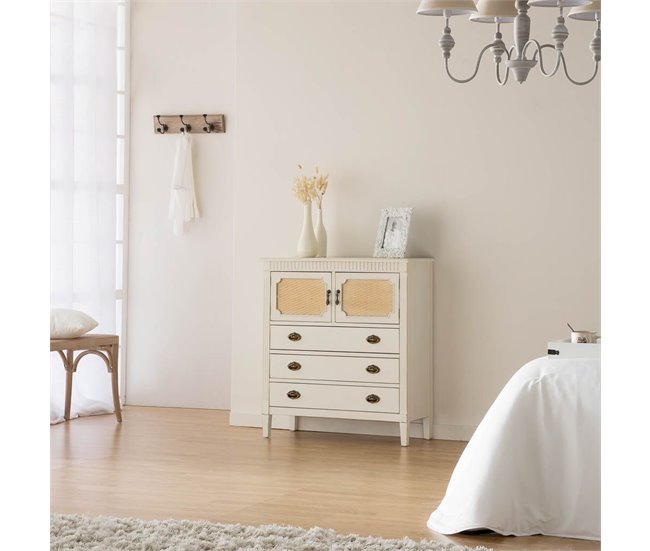 Cómoda de madera Blanco