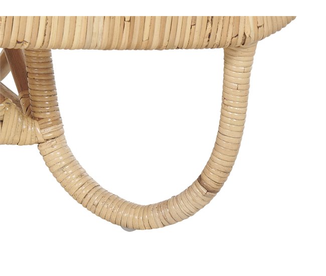 Beliani Conjunto de jardín Ratán DOLCEDO Blanco/ Beige