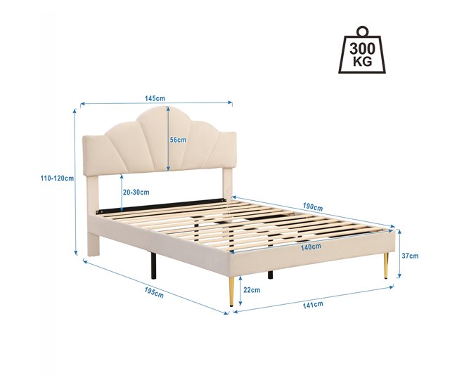 Camas infantiles 145x195 Beige
