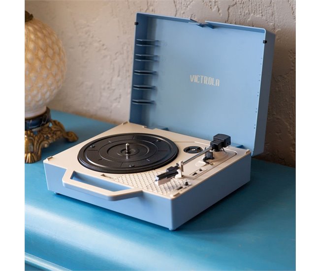 Tocadiscos Vintage con un Toque Moderno Victrola Re-Spin Azul