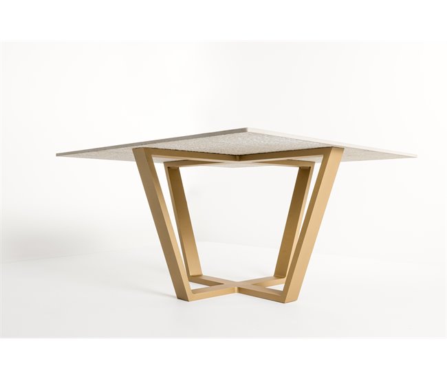 Mesa de centro efecto piedra EXCALIBUR Beige