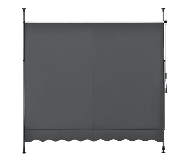 Toldo articulado con armazón enrollable 250x118 Gris