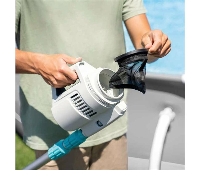 Aspiradora de piscina manual c/batería recargable INTEX Gris