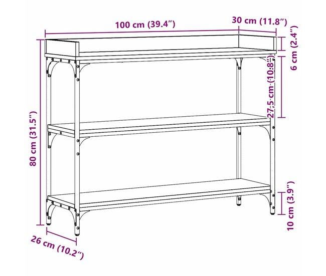 Consola De Muebles 100 Madera