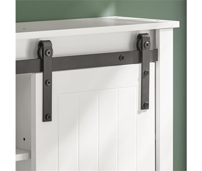 Mueble de Pared con Puerta de Granero BZR71-W SoBuy Blanco