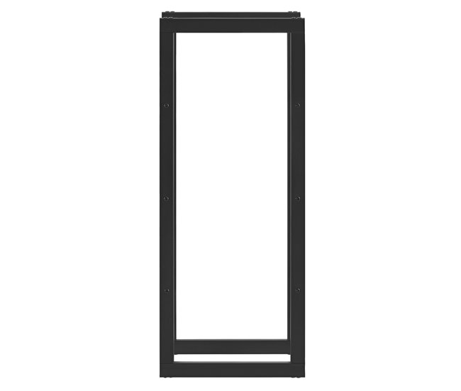 [en.casa] Soporte para leña Kasan Acero 40 Negro