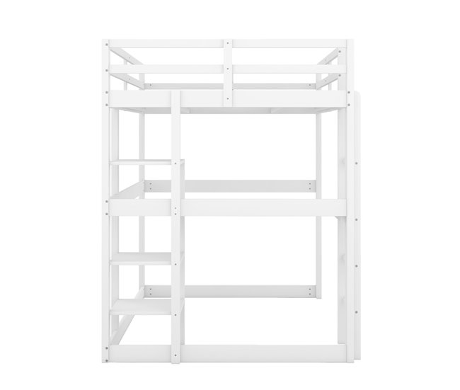 Cama alta para niños 150x206 Blanco