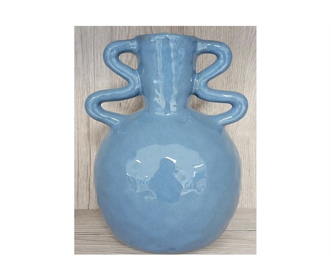 Jarrón decorativo ZYRUS marca BOLTZE Azul