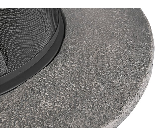 Beliani Fogón de madera TAMBORA Gris Claro