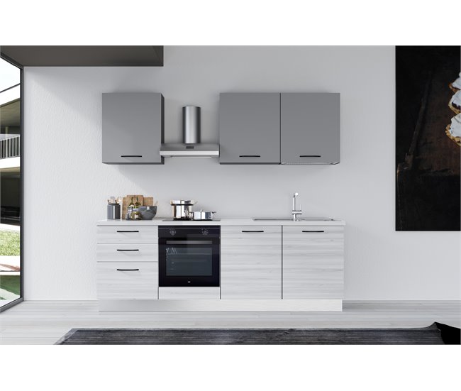 Cocina GILDA 2.0 Derecha Blanco/ Gris