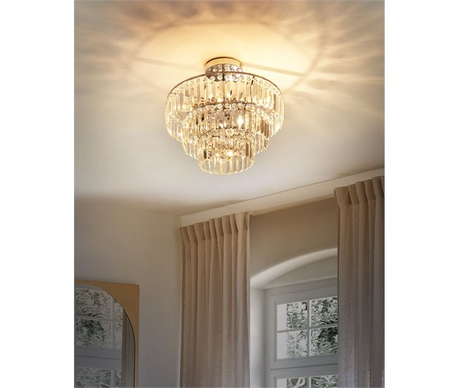 Beliani Lámpara colgante AMENEIRO Transparente