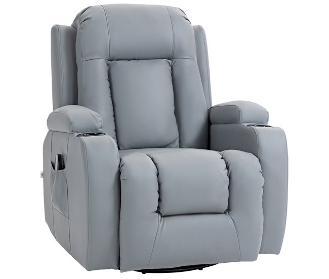 Sillón de Masaje PU HOMCOM, hogar - sofás y butacas Gris