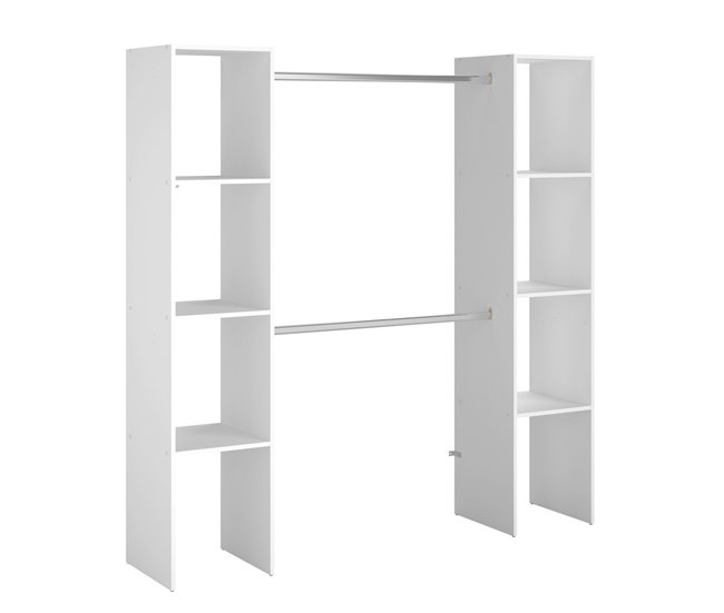 Vestidor Abierto Modular Custom 2 Modulos A Blanco