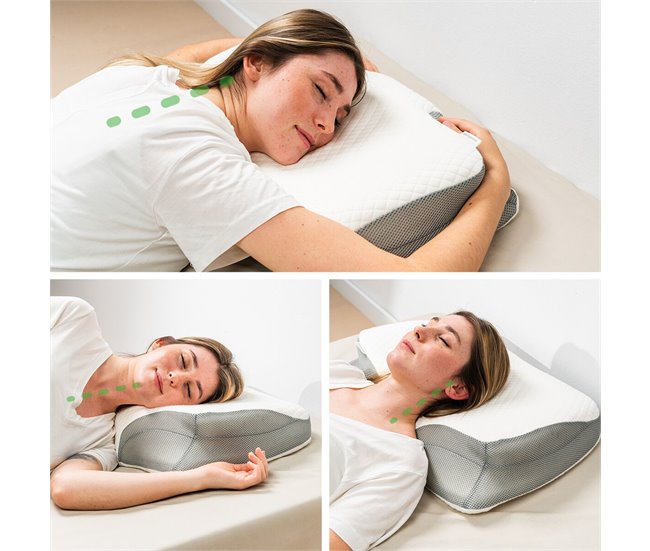 Almohada Cervical Ergonómica 3 en 1 Blanco