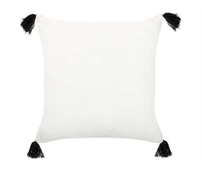 Beliani Cojín decorativo MAYS Blanco/ Beige
