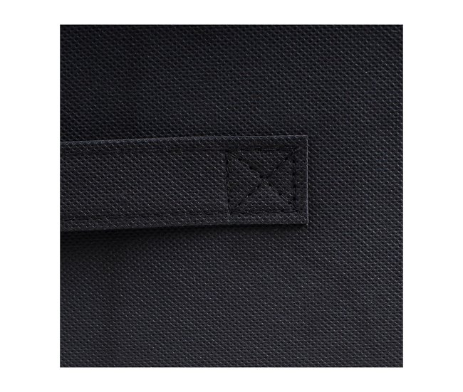 Caja de almacenaje de tela Negro