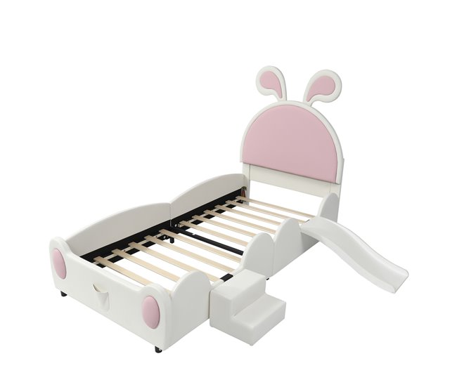 Cama infantil de pu Blanco