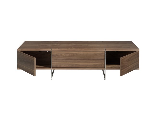 ANGEL CERDA Mueble TV nogal patas acero Nogal