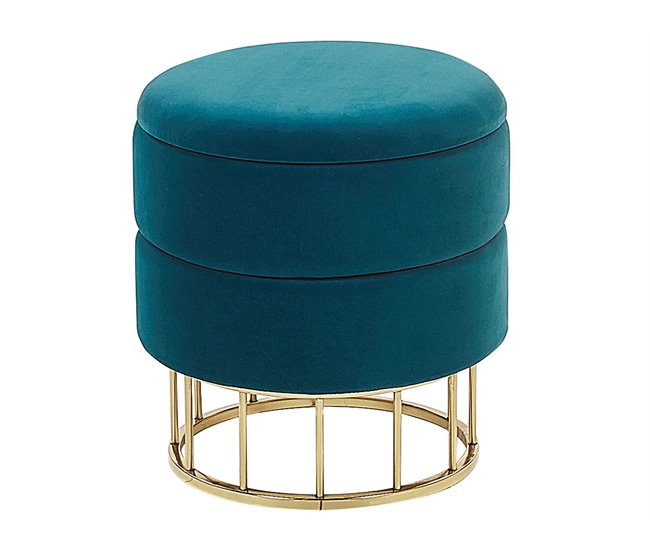 Beliani Puf ELGIN Azul/ Verde