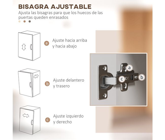Alacena de Cocina Melamina de Madera HOMCOM, hogar - cocina Blanco