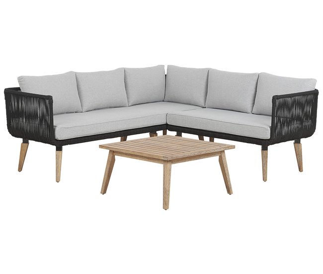 Beliani Conjunto de jardín ALCAMO Crema