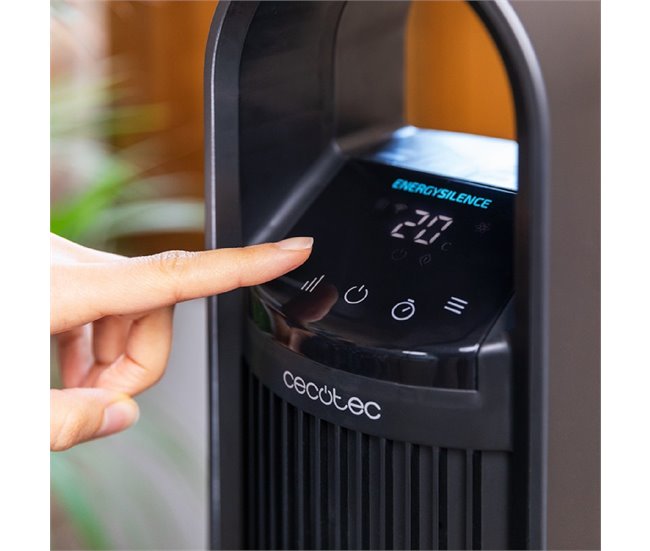 Ventilador de torre EnergySilence 9190 SkyLine Ionic Connected Cecotec Negro