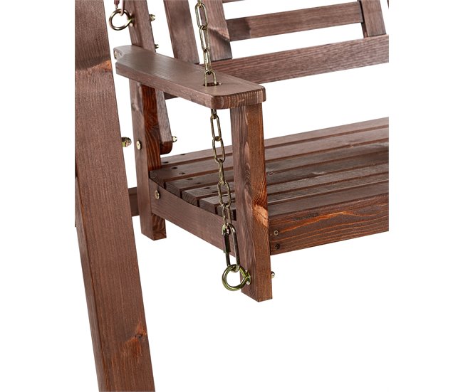 Beliani Columpio NERITO Madera Oscura