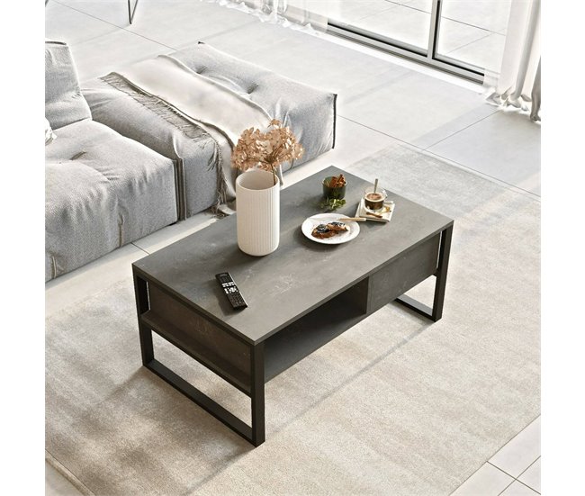 Mesa de centro com efeito madeira 100x59 Gris