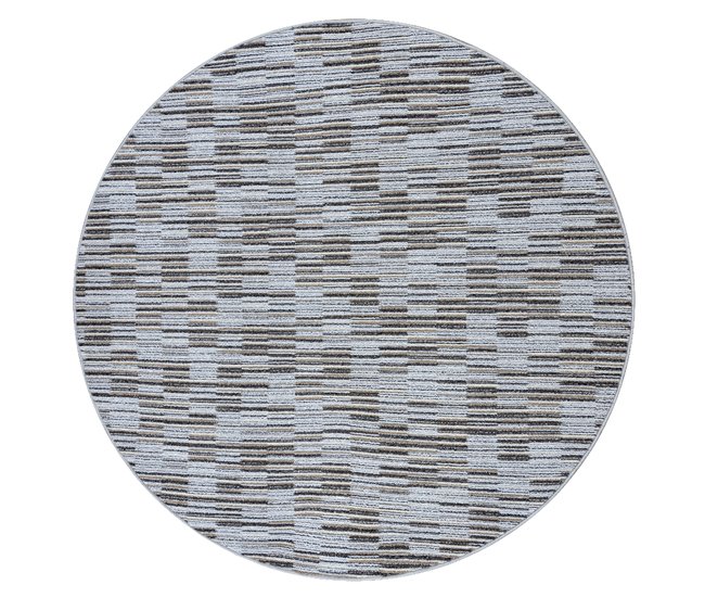Alfombra LIBRA círculo 109 Rayas 150x150 Gris